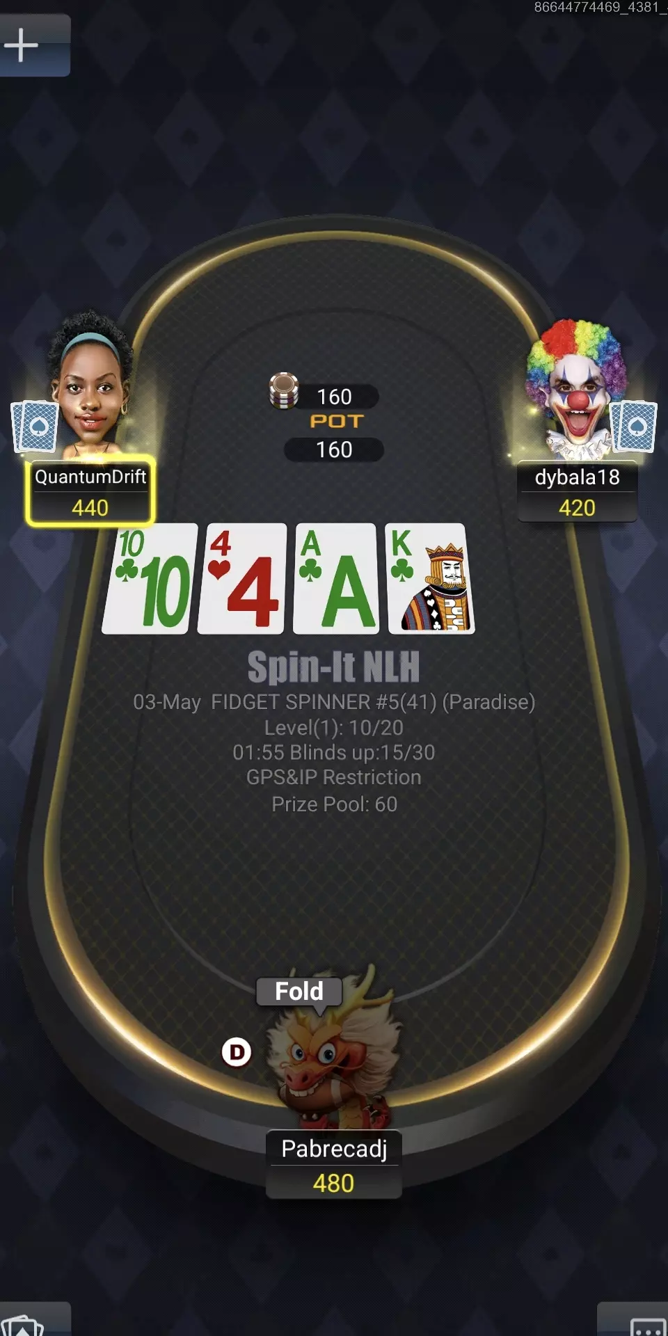 PokerBros Spin and Go and MTT tournament lobby shown on a mobile device